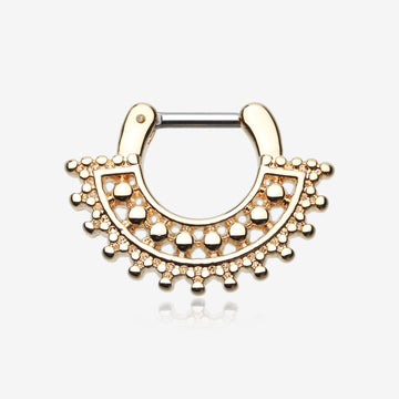 Golden Divine Filigree Septum Clicker-Gold